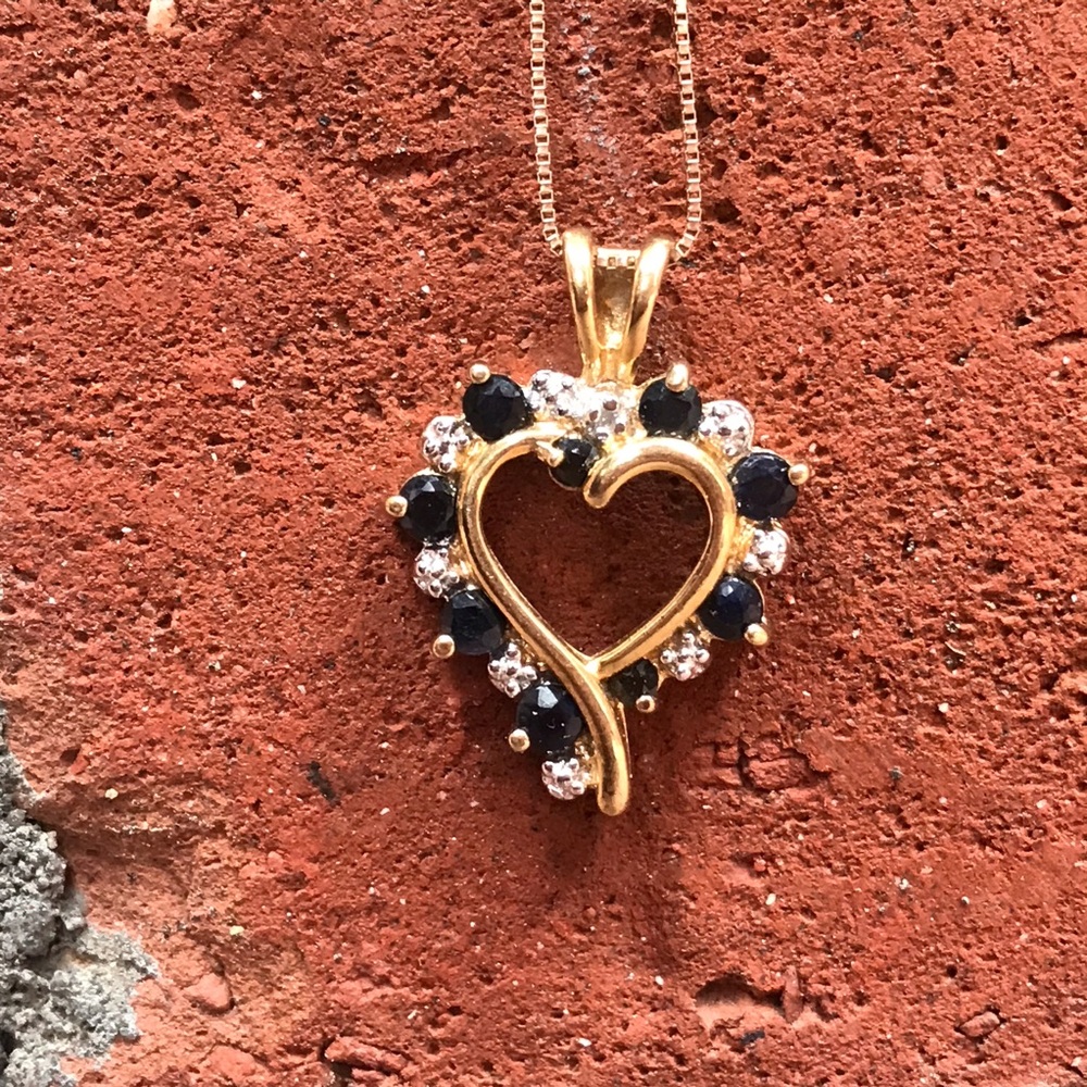 Gold Plated Sterling Silver Heart Necklace
